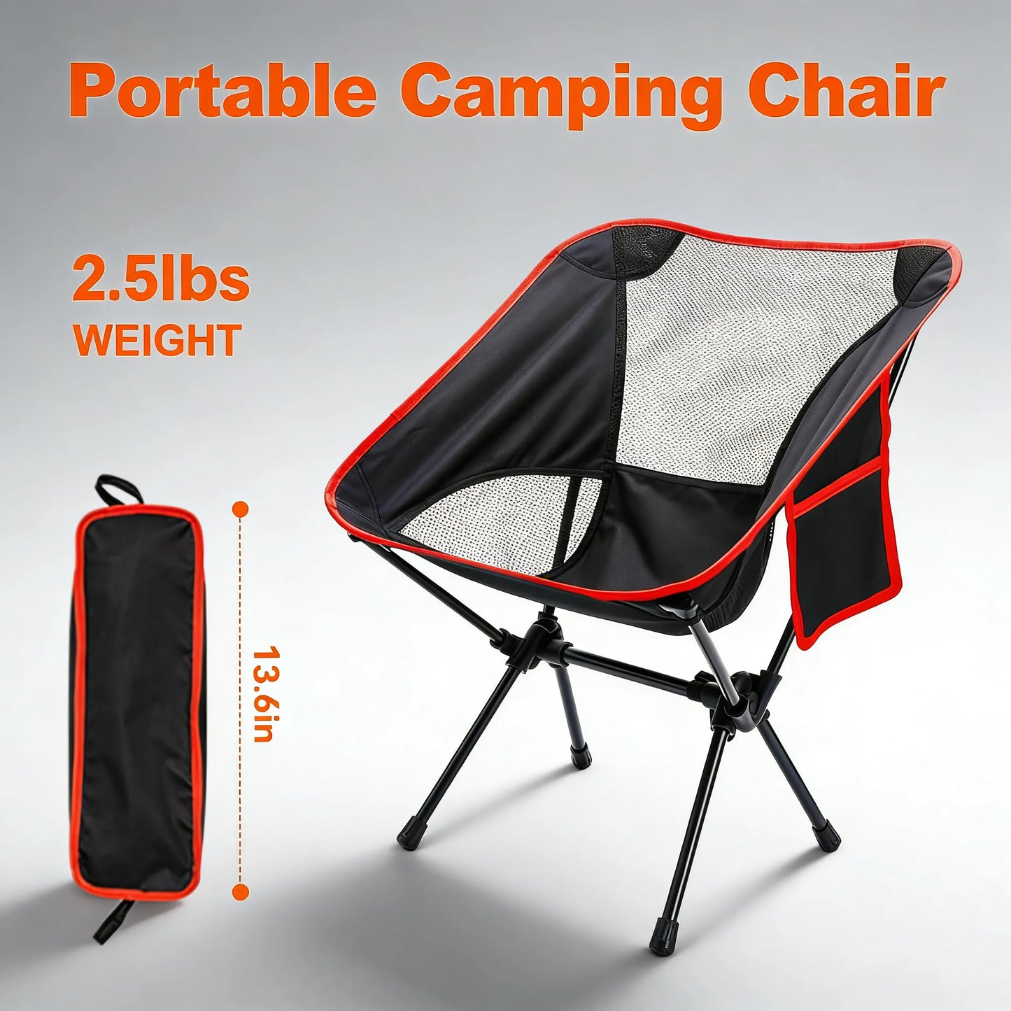 Foldable Camping Chair for Adults, Portable & Multi-Functional