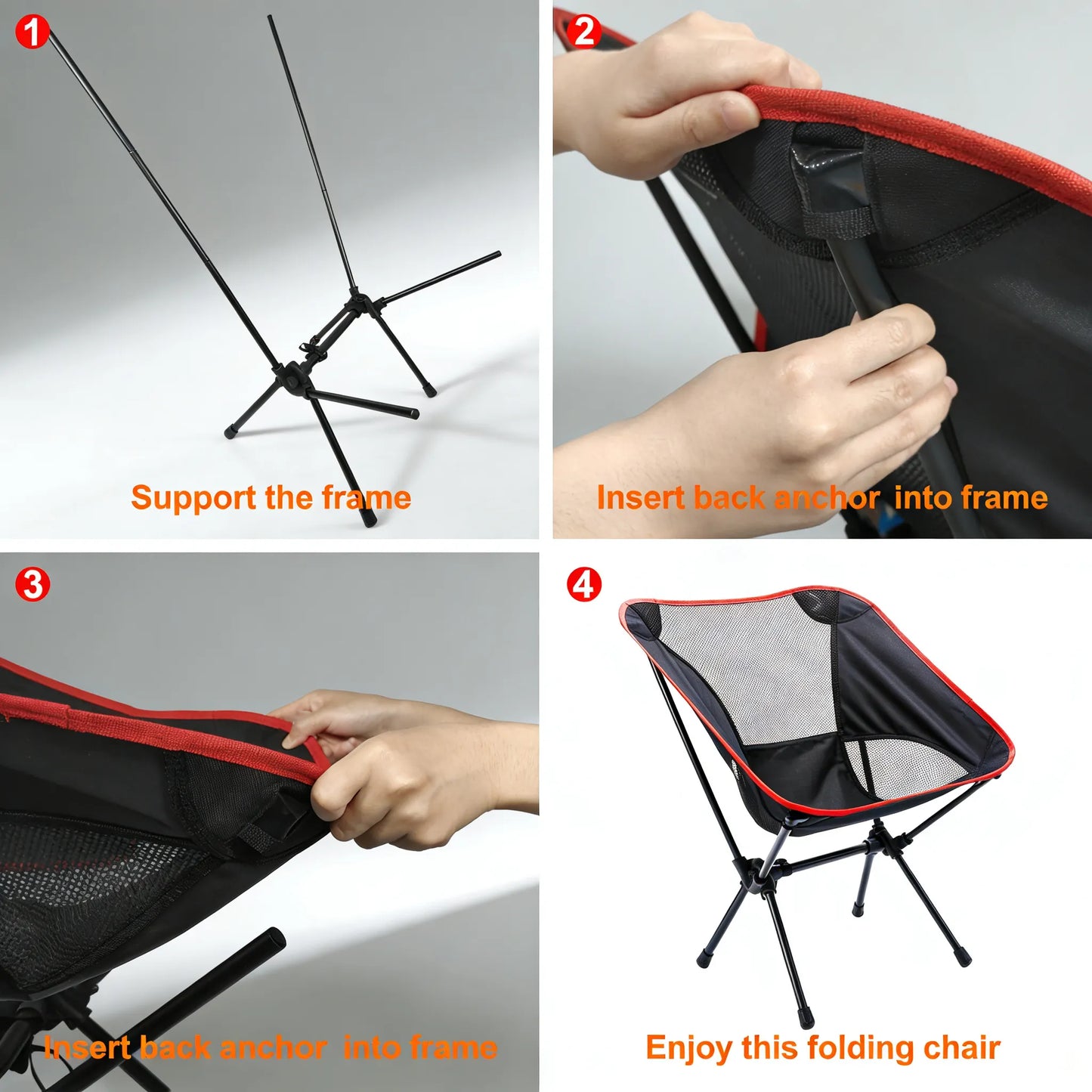 Foldable Camping Chair for Adults, Portable & Multi-Functional