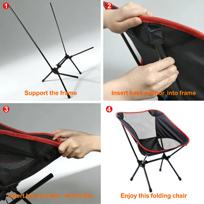 Foldable Camping Chair for Adults, Portable & Multi-Functional