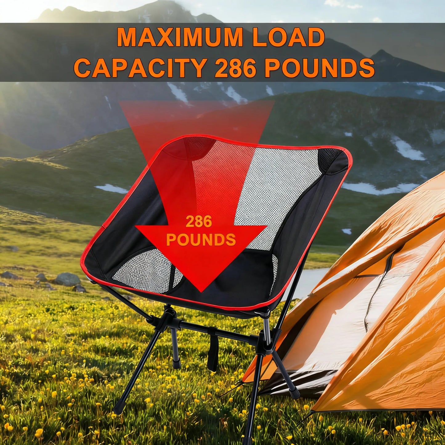 Foldable Camping Chair for Adults, Portable & Multi-Functional