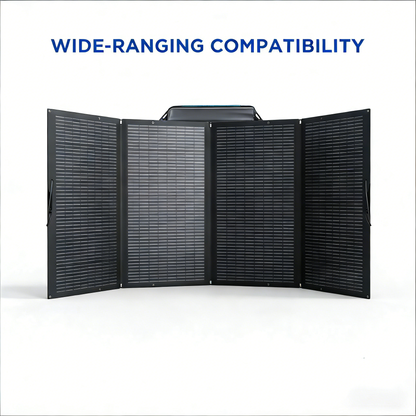 400W Portable Foldable Solar Panel, IP68 Waterproof with Dual-Purpose Case for Outdoor & RV Use